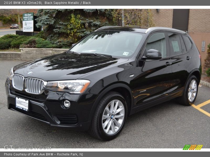 Black Sapphire Metallic / Black 2016 BMW X3 xDrive28i