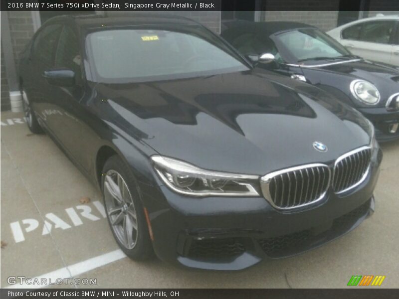 Singapore Gray Metallic / Black 2016 BMW 7 Series 750i xDrive Sedan
