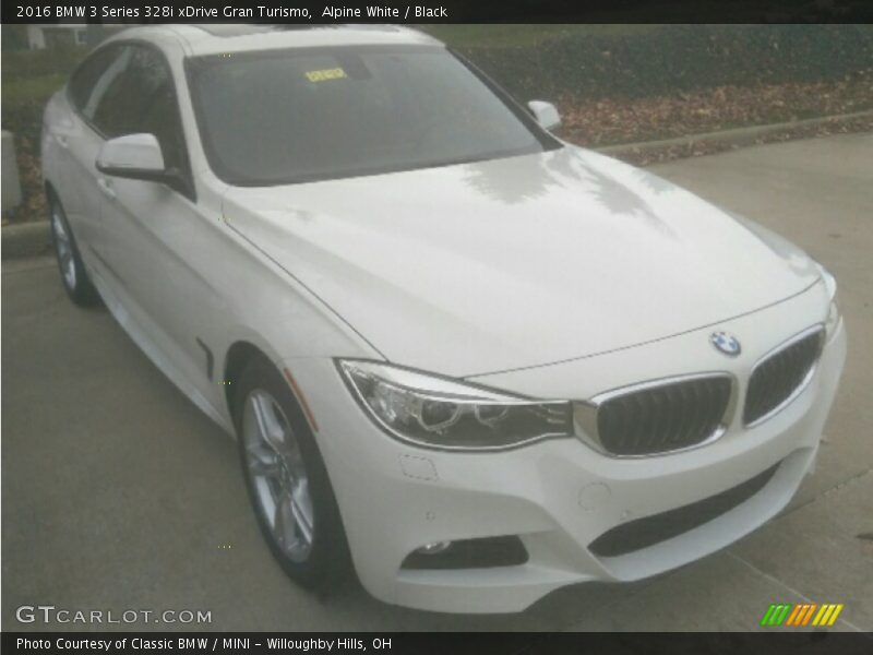 Alpine White / Black 2016 BMW 3 Series 328i xDrive Gran Turismo