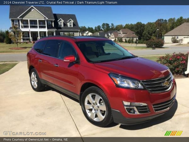 Crystal Red Tintcoat / Dark Titanium/Light Titanium 2014 Chevrolet Traverse LTZ