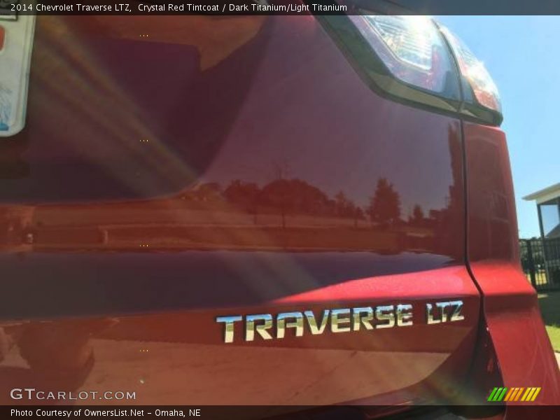 Crystal Red Tintcoat / Dark Titanium/Light Titanium 2014 Chevrolet Traverse LTZ
