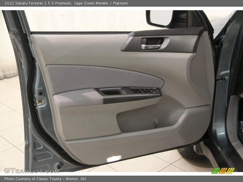 Sage Green Metallic / Platinum 2012 Subaru Forester 2.5 X Premium