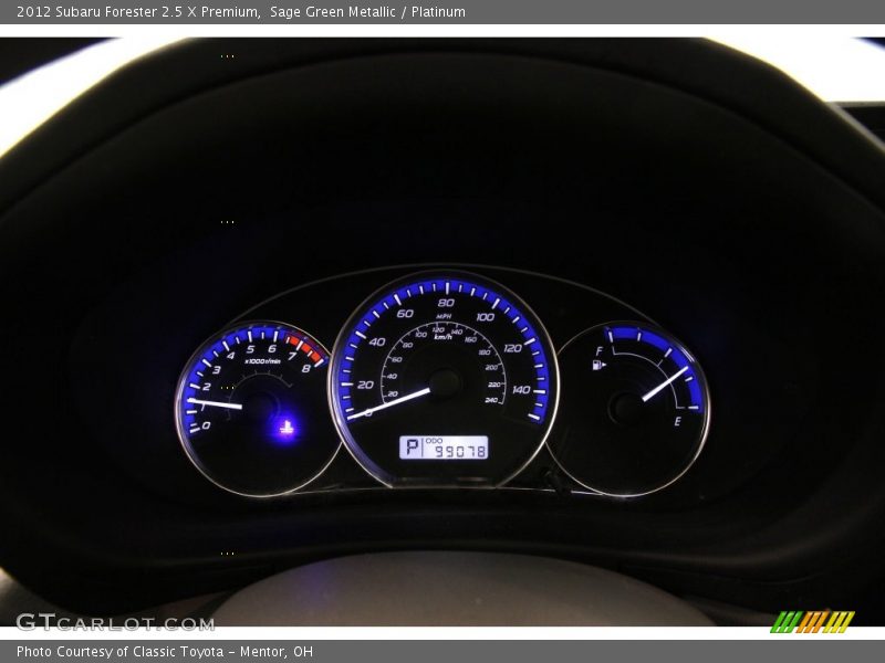Sage Green Metallic / Platinum 2012 Subaru Forester 2.5 X Premium