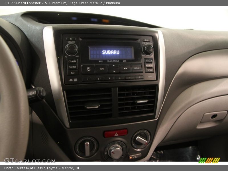 Sage Green Metallic / Platinum 2012 Subaru Forester 2.5 X Premium