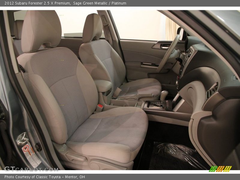 Sage Green Metallic / Platinum 2012 Subaru Forester 2.5 X Premium