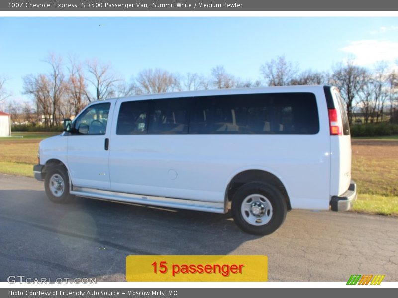 Summit White / Medium Pewter 2007 Chevrolet Express LS 3500 Passenger Van