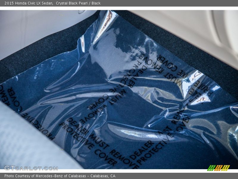 Crystal Black Pearl / Black 2015 Honda Civic LX Sedan