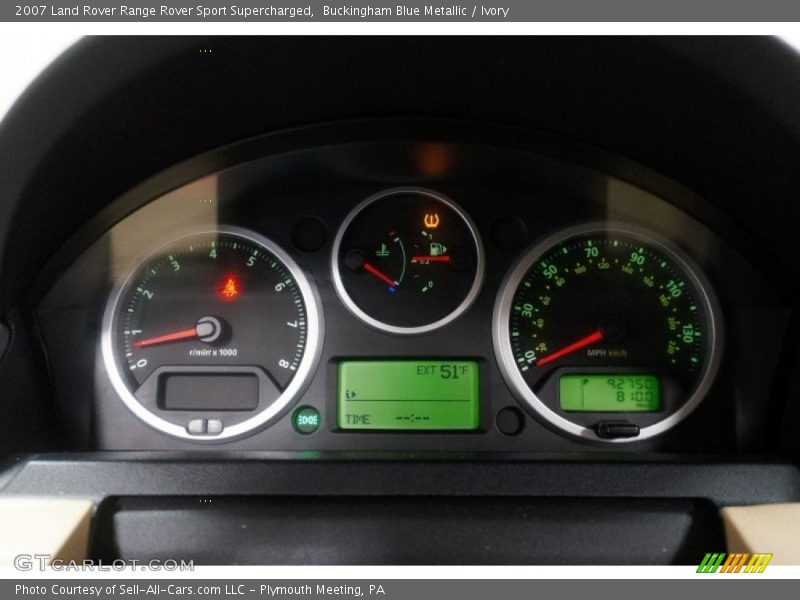 Buckingham Blue Metallic / Ivory 2007 Land Rover Range Rover Sport Supercharged