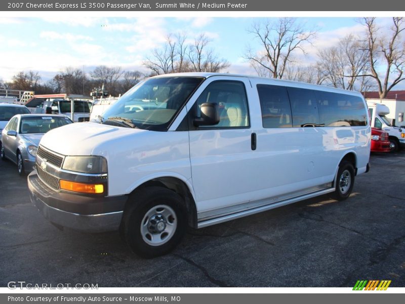 Summit White / Medium Pewter 2007 Chevrolet Express LS 3500 Passenger Van