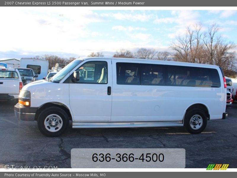 Summit White / Medium Pewter 2007 Chevrolet Express LS 3500 Passenger Van