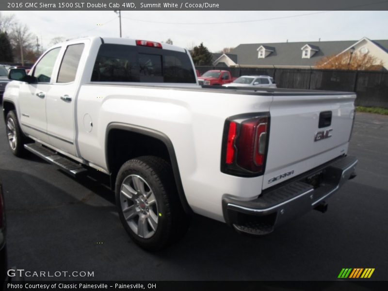 Summit White / Cocoa/Dune 2016 GMC Sierra 1500 SLT Double Cab 4WD