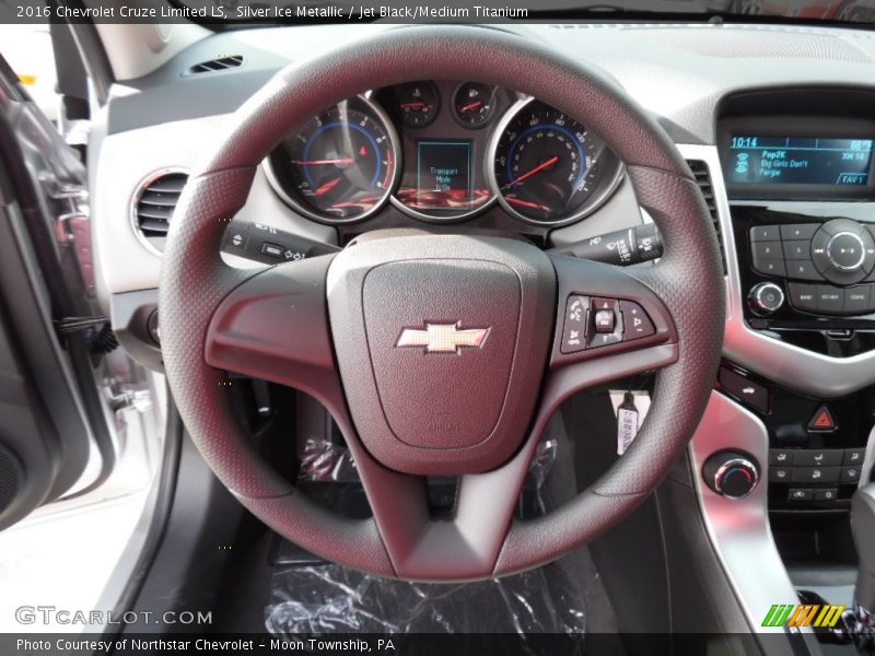 Silver Ice Metallic / Jet Black/Medium Titanium 2016 Chevrolet Cruze Limited LS