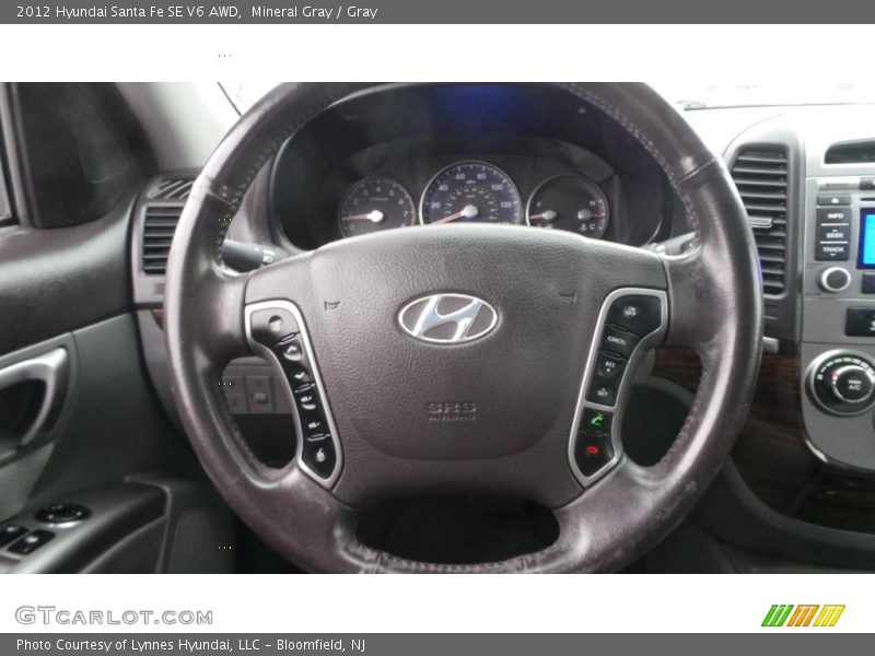Mineral Gray / Gray 2012 Hyundai Santa Fe SE V6 AWD