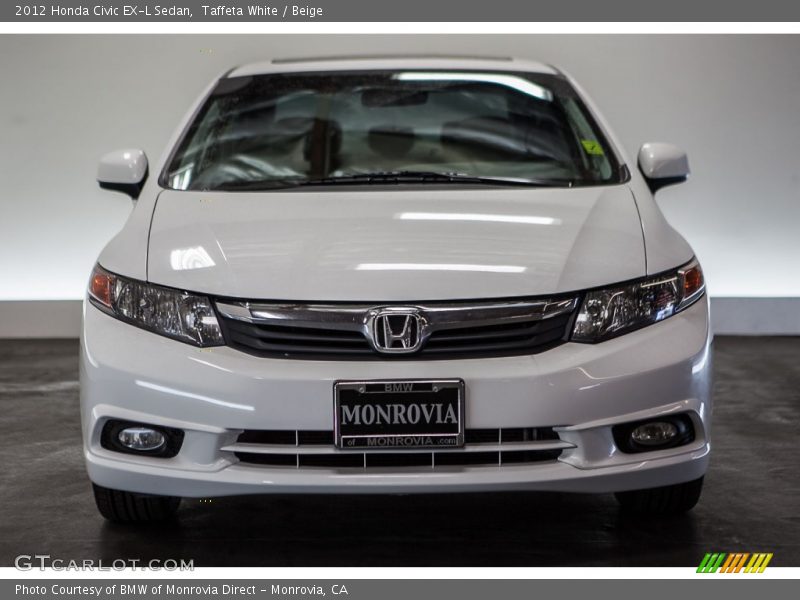 Taffeta White / Beige 2012 Honda Civic EX-L Sedan
