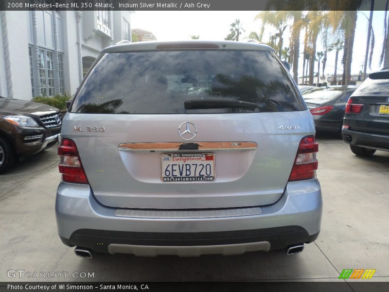 Iridium Silver Metallic / Ash Grey 2008 Mercedes-Benz ML 350 4Matic