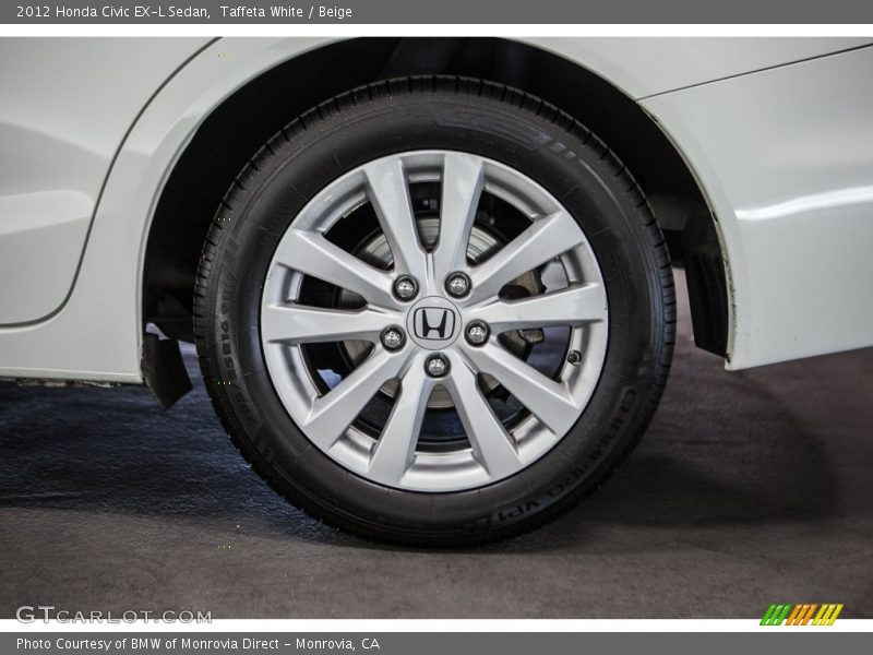 Taffeta White / Beige 2012 Honda Civic EX-L Sedan