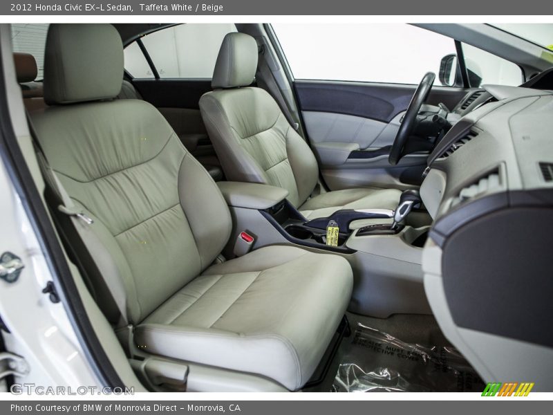 Taffeta White / Beige 2012 Honda Civic EX-L Sedan