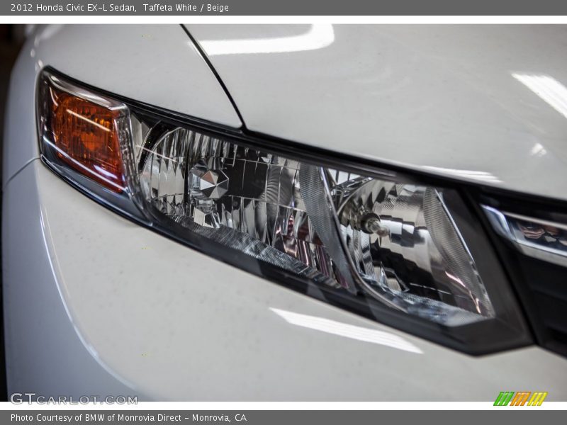 Taffeta White / Beige 2012 Honda Civic EX-L Sedan