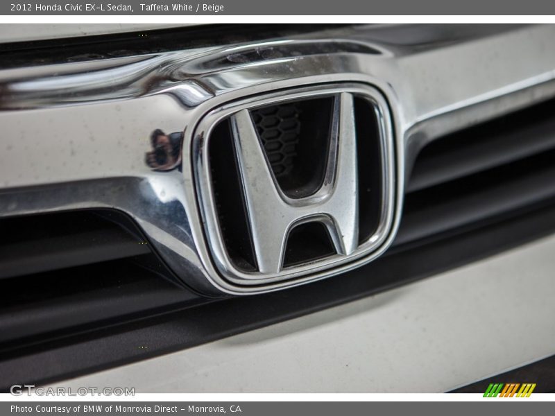 Taffeta White / Beige 2012 Honda Civic EX-L Sedan