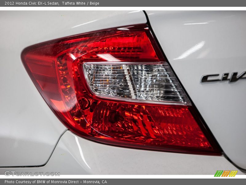 Taffeta White / Beige 2012 Honda Civic EX-L Sedan