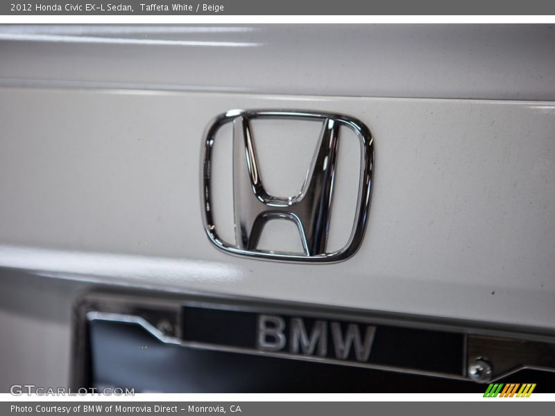 Taffeta White / Beige 2012 Honda Civic EX-L Sedan
