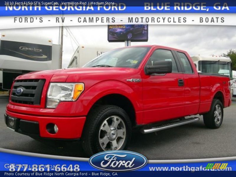 Vermillion Red / Medium Stone 2010 Ford F150 STX SuperCab