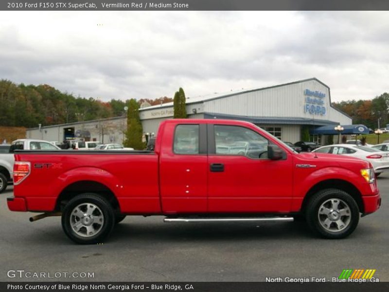 Vermillion Red / Medium Stone 2010 Ford F150 STX SuperCab