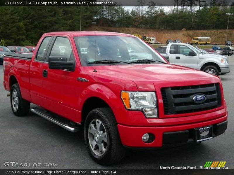 Vermillion Red / Medium Stone 2010 Ford F150 STX SuperCab