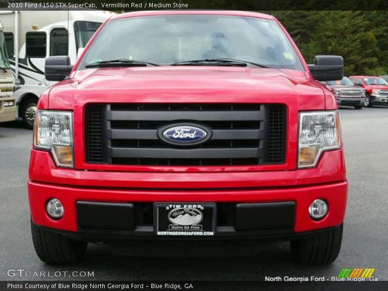 Vermillion Red / Medium Stone 2010 Ford F150 STX SuperCab