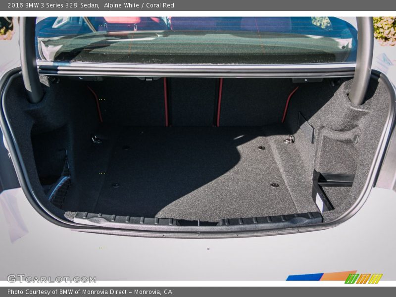 Alpine White / Coral Red 2016 BMW 3 Series 328i Sedan