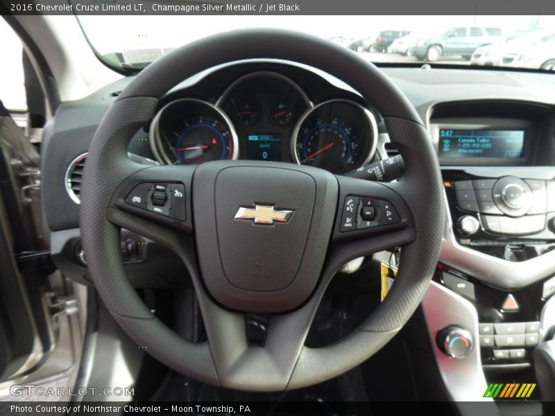 Champagne Silver Metallic / Jet Black 2016 Chevrolet Cruze Limited LT