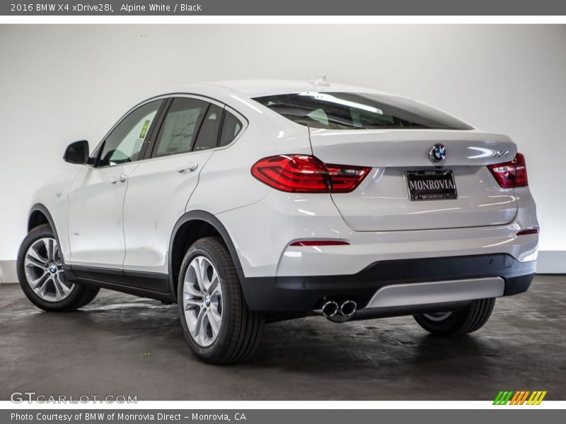 Alpine White / Black 2016 BMW X4 xDrive28i