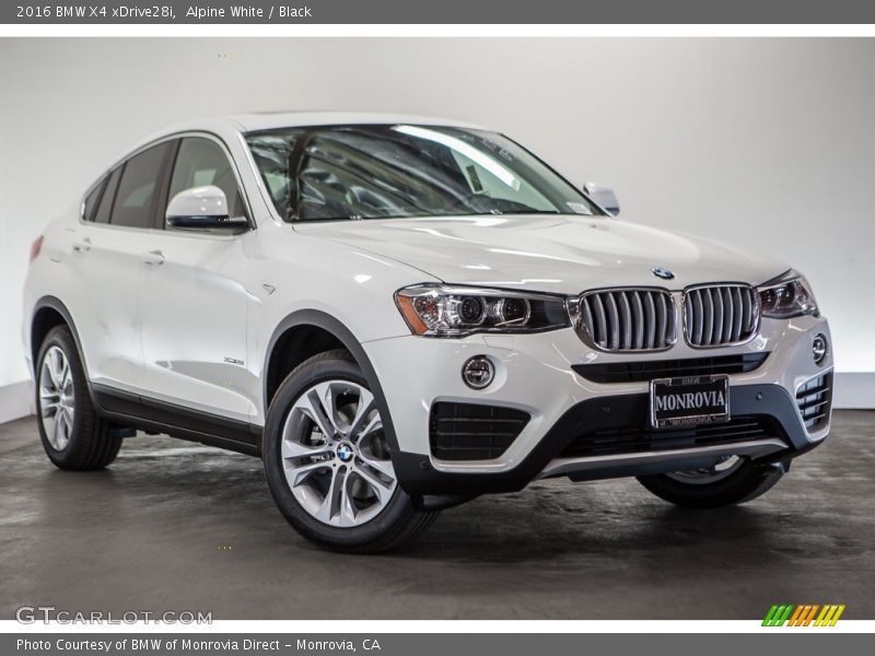Alpine White / Black 2016 BMW X4 xDrive28i