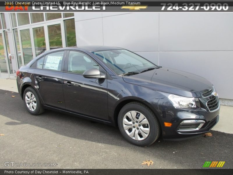 Blue Ray Metallic / Jet Black/Medium Titanium 2016 Chevrolet Cruze Limited LS