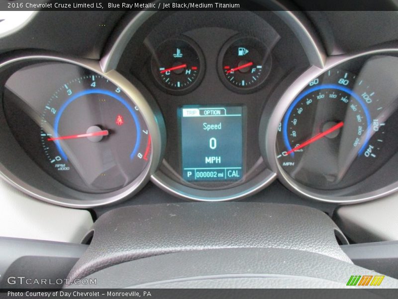 Blue Ray Metallic / Jet Black/Medium Titanium 2016 Chevrolet Cruze Limited LS