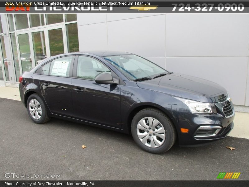 Blue Ray Metallic / Jet Black/Medium Titanium 2016 Chevrolet Cruze Limited LS
