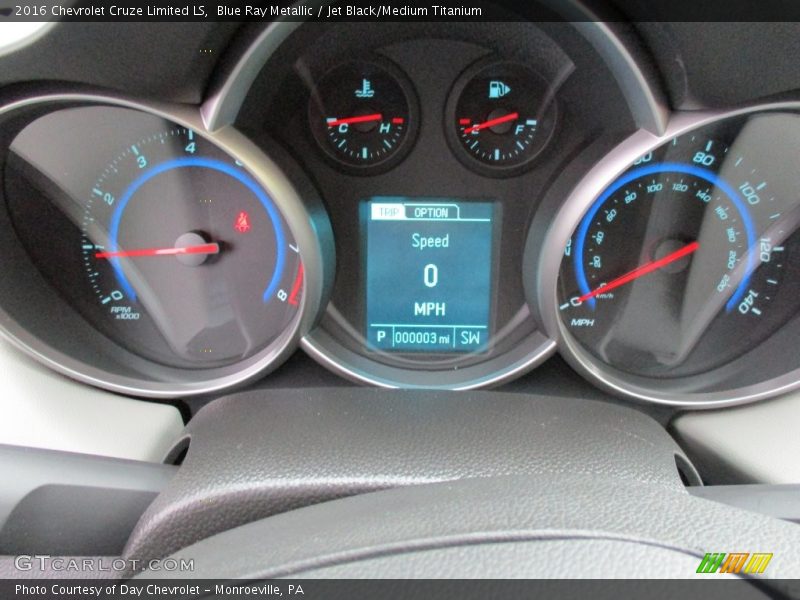 Blue Ray Metallic / Jet Black/Medium Titanium 2016 Chevrolet Cruze Limited LS