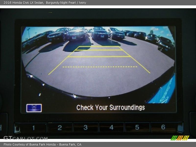 Burgundy Night Pearl / Ivory 2016 Honda Civic LX Sedan