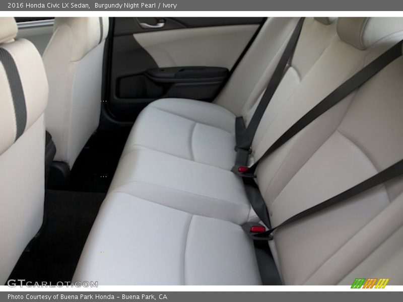 Rear Seat of 2016 Civic LX Sedan
