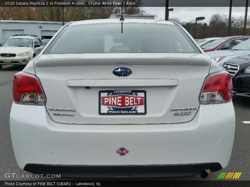 Crystal White Pearl / Black 2016 Subaru Impreza 2.0i Premium 4-door