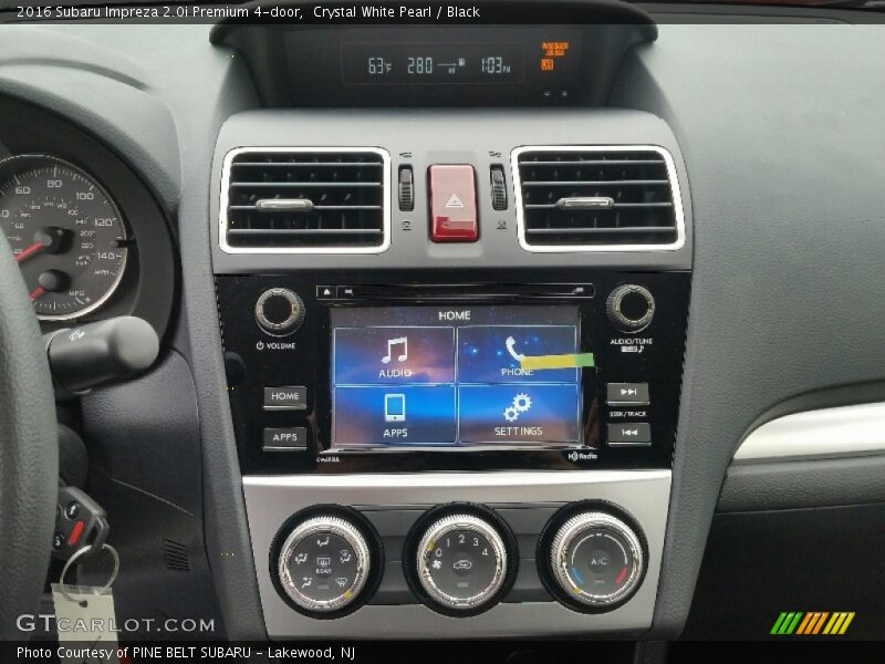 Crystal White Pearl / Black 2016 Subaru Impreza 2.0i Premium 4-door