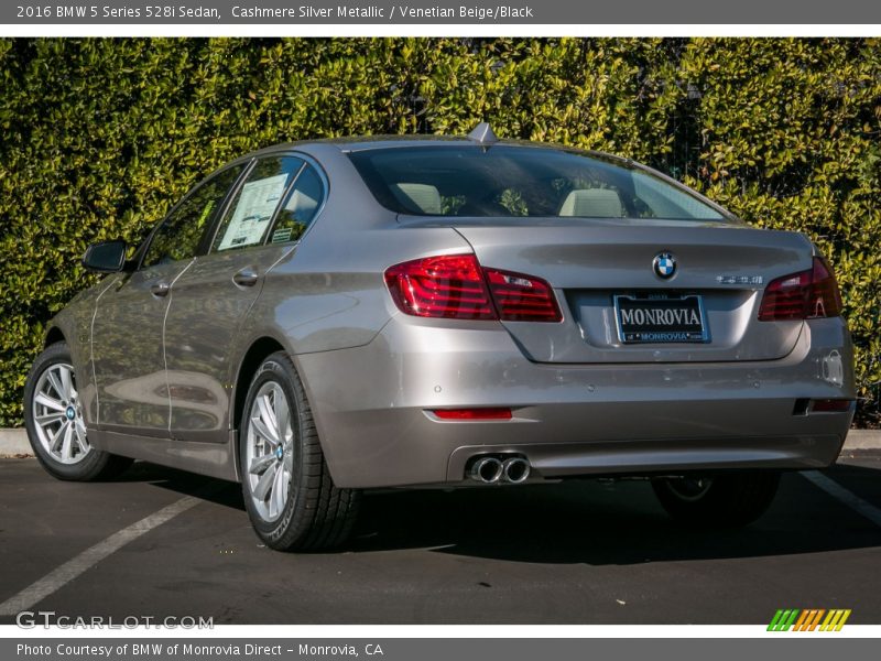 Cashmere Silver Metallic / Venetian Beige/Black 2016 BMW 5 Series 528i Sedan