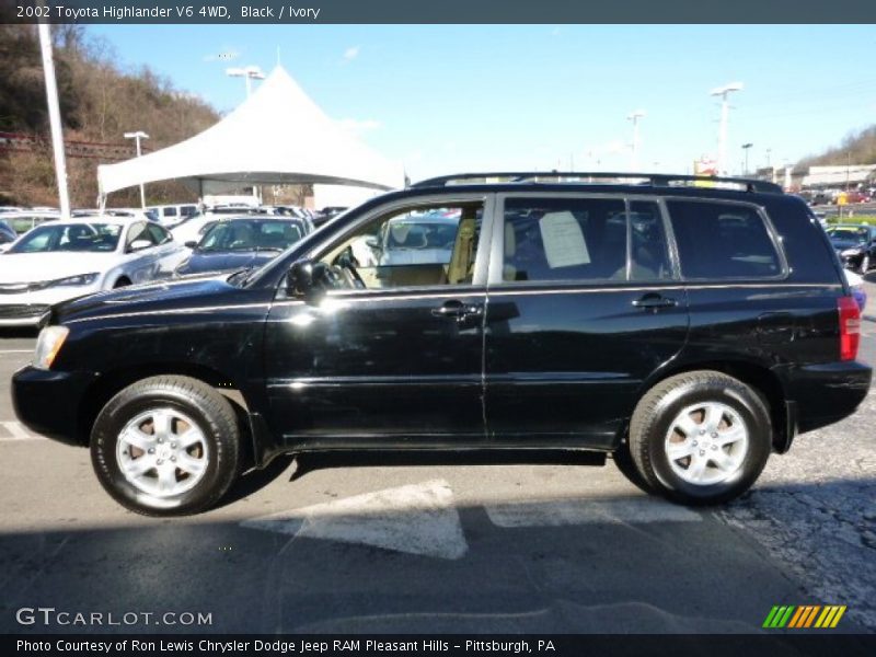 Black / Ivory 2002 Toyota Highlander V6 4WD