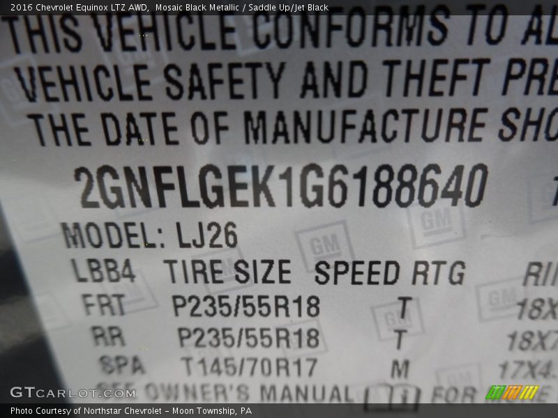 Mosaic Black Metallic / Saddle Up/Jet Black 2016 Chevrolet Equinox LTZ AWD