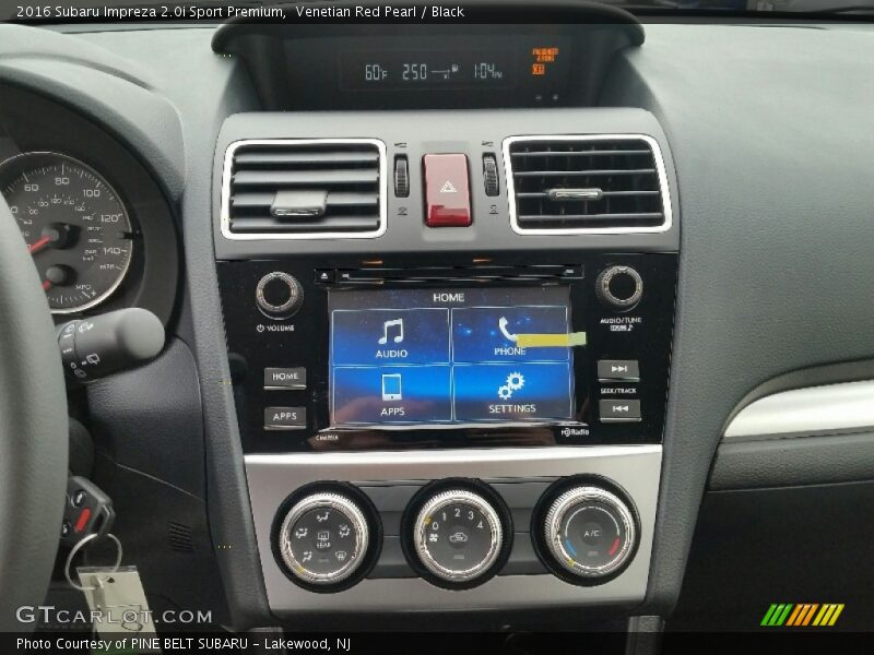 Controls of 2016 Impreza 2.0i Sport Premium