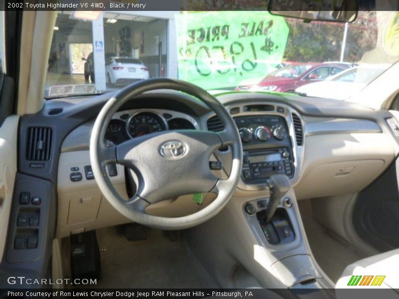Black / Ivory 2002 Toyota Highlander V6 4WD