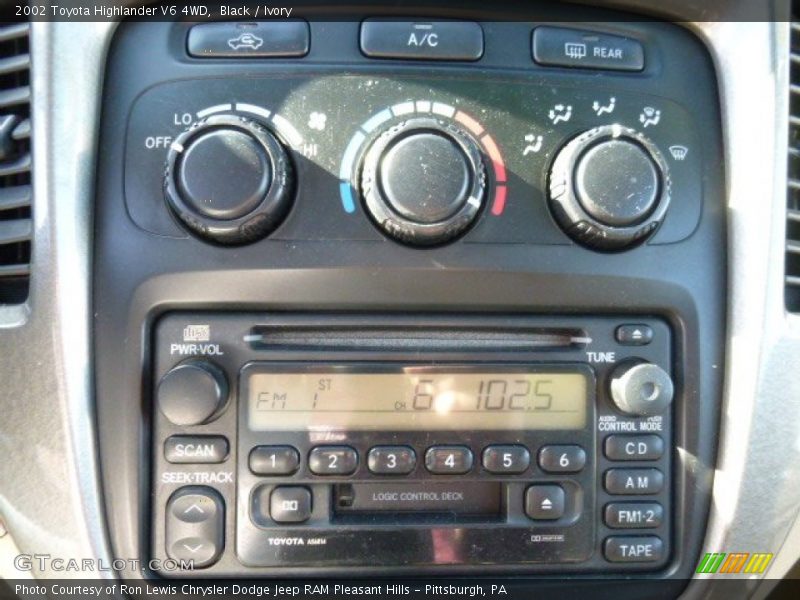 Black / Ivory 2002 Toyota Highlander V6 4WD