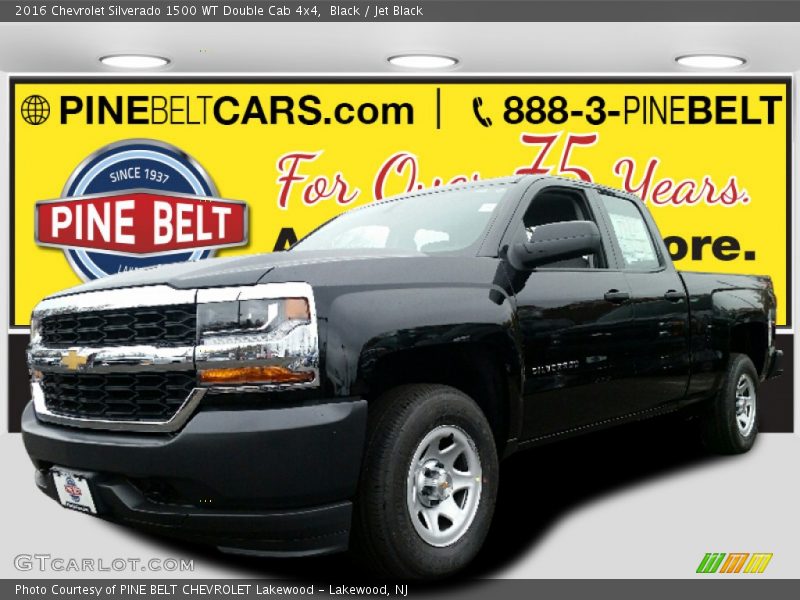 Black / Jet Black 2016 Chevrolet Silverado 1500 WT Double Cab 4x4