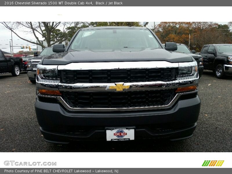 Black / Jet Black 2016 Chevrolet Silverado 1500 WT Double Cab 4x4