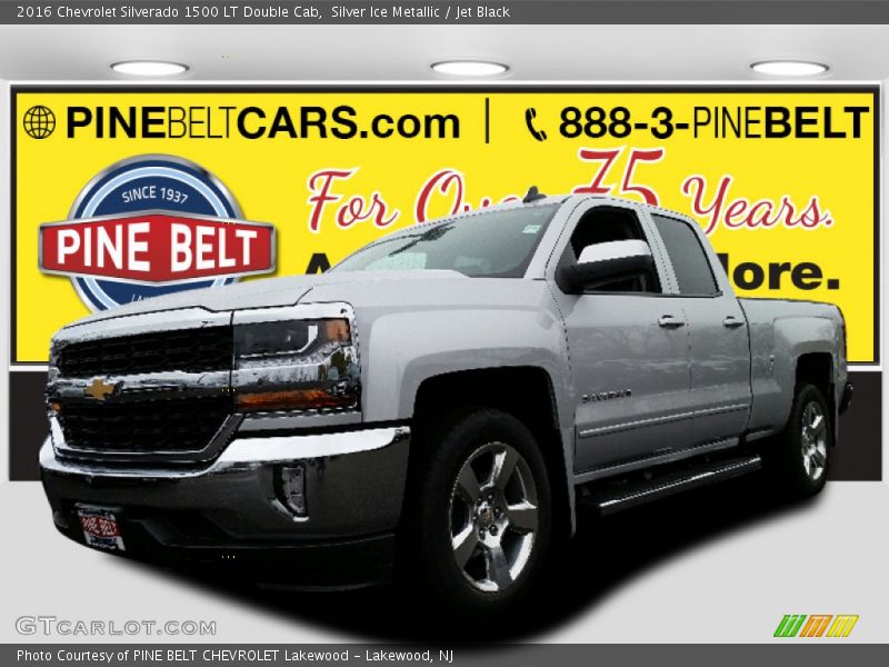 Silver Ice Metallic / Jet Black 2016 Chevrolet Silverado 1500 LT Double Cab